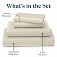 thumbnail image 5 of SKY BEDDINGS - 600 Thread Count Egyptian Cotton Sheets, Luxury California King Size Cooling Bed Sheets, Soft Sateen Weave Cotton Cal King Sheets, Deep Pocket Fits upto 16" Mattress - Ivory, 5 of 6