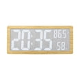 thumbnail image 4 of Reloj de pared BLESIY Digital de 14 pulgadas con marco de bambú estilo c, 4 of 8