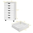 thumbnail image 3 of Costway 7 Drawer Chest Storage Dresser Floor Cabinet Organizer with Wheels White, 3 of 11