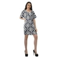 thumbnail image 3 of Moomaya Birthday Dresses Women Printed Work Dress Women Office V Neck Dresses, 3 of 6