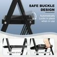 thumbnail image 3 of SZHLUX 3 Step Ladder, Foldable Steel with Wide Anti-Slip Pedals and Convenient Handgrip, Black, 3 of 7