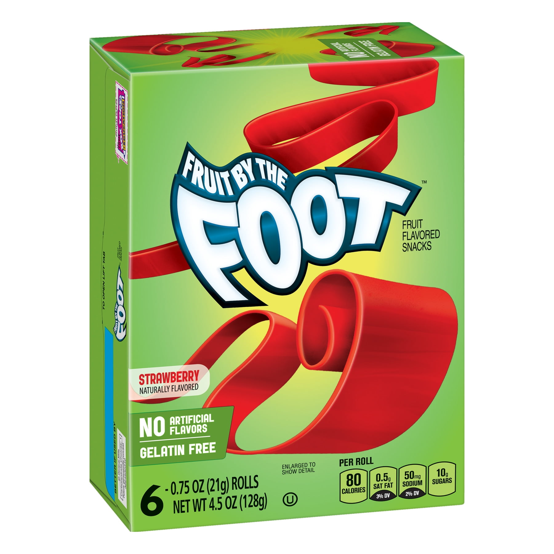 Fruit Snacks Fruit by the Foot Strawberry 6 Rolls 0.75 oz Each