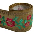 thumbnail image 6 of IBA Indianbeautifulart Beige Floral Ribbon Trim Dupion Fabric Laces For Crafts Sewing Accessories By 3 Yards-3 Inch, 6 of 8