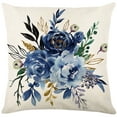 thumbnail image 2 of Gogreen  Phantoscope New Living Series Duplex Printing Decorative Throw Pillow Covers, 18" x 18", Blue Flower, Set of 4, 2 of 8