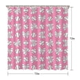 thumbnail image 5 of Pink Bows and Baseballs Pattern Shower Curtain 72"x72" ,Bathroom Decorative Shower Curtains Set with 12 Hooks,Modern Waterproof Washable Shower Curtain, 5 of 6