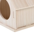 thumbnail image 3 of Hamster Wooden House Small Hideout for Hamsters, Gerbils, Squirrels, Chinchillas - Play and Rest Decorative Retreat, 3 of 6