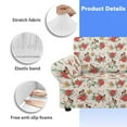 thumbnail image 6 of XYZCANDO Christmas Flower Stretch Sofa Slipcover 1 Piece Beach Tropical Couch Cover, 1 Seater Soft Elastic Bottom Sofa Slipcover for Living Room, 6 of 6