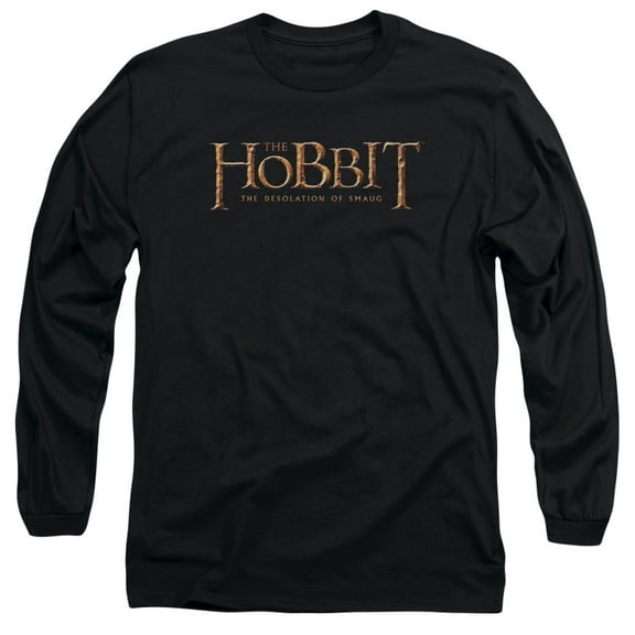 Hobbit Logo Long Sleeve Adult 18/1 T-Shirt Black