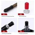 50 PCS Black Vinyl Round End Caps - 6mm ID, 15mm Long, Screw Thread & Tube Protectors