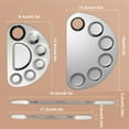 thumbnail image 3 of Makeup Palette Artist Mixing Tray with Spatula Nail Art Holder Color Paint Tool for Foundation Eye Shadow Cream Square shape, 3 of 9