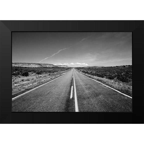 Highsmith, Carol 14x11 Black Modern Framed Museum Art Print Titled - Highway to nowhere in the American West