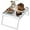 Medium - White, variant on Bamboo Bed Tray Table with Foldable Legs, Breakfast in Bed Tray for Eating, Kitchen Serving Trays, Folding Table for Sofa, Beds, Eating, Working, Used As Laptop Desk Snack Trays, White