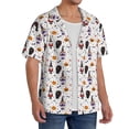 thumbnail image 2 of Naloa Halloween Gnome Men's Loose Fit Cuban Collar Short-Sleeve Shirt, Hawaiian Shirts, Mens Shirts Casual for Everyday Wear Outings-Small, 2 of 5