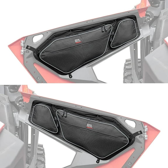 KEMIMOTO 2PCS UTV Storage Door Bags Side Door Tool Bags with Removable Knee Pad and PVC Wear Resistant Zippers Compatible with Polaris RZR PRO XP 2020-2023
