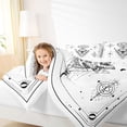 thumbnail image 4 of Homewish Retro Boho Moth Full Size Comforter Sets,Bohemain Style Bedding Comforter Set,Gothic Moon Print Bedding Sets For Girls Kids,Ultra Soft Home Decor Reversible,3-Piece, 4 of 8
