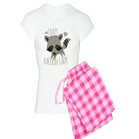 

CafePress - Crazy Racoon Lady Pajamas - Women s Light Pajamas