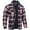 Wine, variant on ZCFZJW Men's Quilted Lined Flannel Jacket Fashion Soft Cotton Button Down Shirt Jacket Fall Winter Thick Warm Long Sleeve Plaid Shirt Shacket with Pockets Navy S