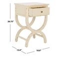 thumbnail image 5 of Safavieh Maxine Poplar Wood Night Table in Distressed Vanilla, 5 of 5