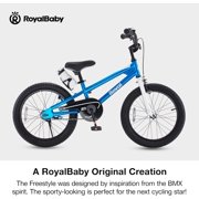Royalbaby Freestyle 18 Kids Bicycle for Boys Girls, Ages 6-9 Years, Blue