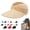 Camel, variant on Women's UPF 50+ UV Protection Sun Visor Hat,Wide Brim UV Protection, Lightweight Foldable Ponytail Beach Cap for Golf Hiking