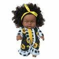 qucoqpe 12Inch Black Baby Doll Set African American Doll Set