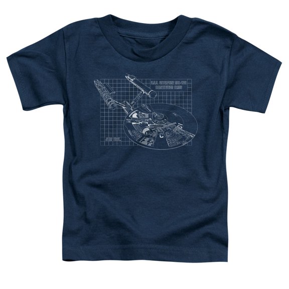 Star Trek Enterprise Prints Toddler T-Shirt Navy