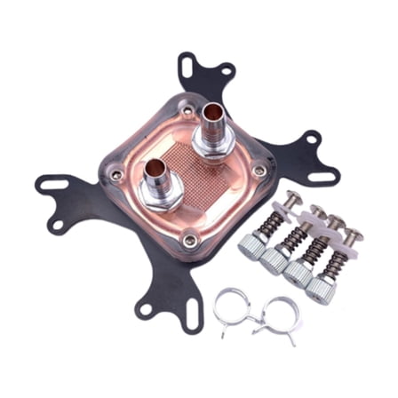 JWQFBC CPU Water Cooling Block 50mm Copper Base CPU Cooler Inner Channel Waterblock for