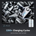 thumbnail image 4 of Pilas AA recargables de litio de 1,5 V 3600 mWh, paquete de 8 con cargador, 4 of 7