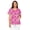 Awareness Ribbon Hope Print, variant on Cute Dinosaur Pattern Work Shirt for Women Functional V Neck Nursing Top Stretchy Breathable Shirts with Pockets