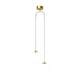 thumbnail image 2 of Lámpara colgante de doble cabezal, accesorio de iluminación decorativo, base E27, lámpara de techo, de araña para cafetería, cocina, isla, restaurante Color dorado, 2 of 8