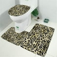 thumbnail image 2 of Zebra and Leopard Print Pattern Bathroom Rugs Sets 3 Piece,Toilet Cover Set,Absorbent Non Slip Bathroom Mats Sets with U-Shaped Contour Rug Toilet Rug Set, 2 of 5