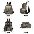 thumbnail image 2 of JIALIOU Mini Backpack Purse for Women Quilted Casual Daypack Small Travel Shoulder Bag, Elk at Water Edge in Forest, 2 of 7
