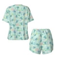 thumbnail image 2 of Sigee Sea Turtle for Sleepwear Casual Pjs with Pockets Women's Pajamas Sets Shorts 2 Piece Short Sleeve Lounge Sets, 2 of 9