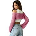 thumbnail image 3 of Women's Cropped Knit Shrug Top Lightweight Bell Sleeve Summer Cover-Up, Soft Breathable Cropped Cardigan Shrug for Casual & Beach, Cropped Shrug Women, 3 of 6