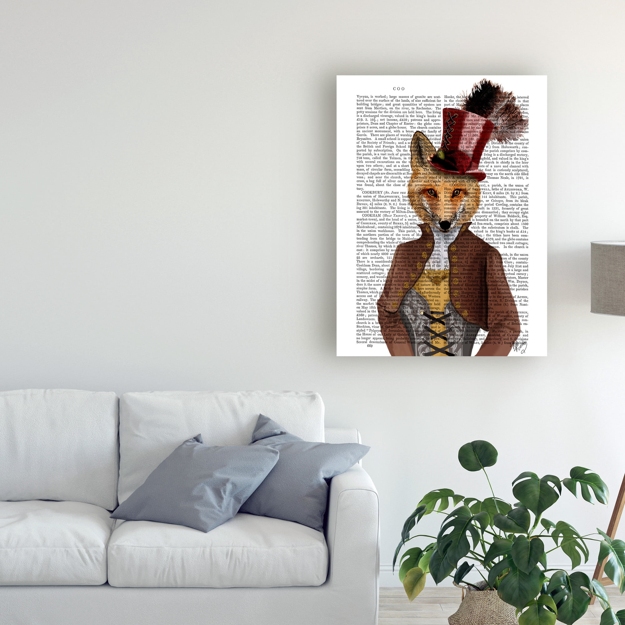 Trademark Fine Art 'Vivienne Steampunk Fox' Canvas Art by Fab Funky