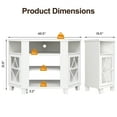 thumbnail image 3 of Heynemo Corner TV Stand with Adjustable Shelves and Acrylic Doors, TV Cabinet for Living Room, Bedroom, 3 of 9