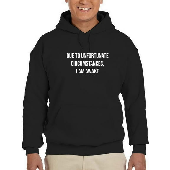 Smartprints Mens Graphic Hoodie Black - It's A Mess...I'm Not On My Bed Cotton Blend Classic Fit