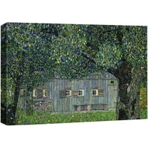 PixonSign Canvas Print Wall Art Upper Austrian Farmhouse by Gustav Klimt Nature Wilderness Illustrations Retro Decorative Floral Botanical Minimal Calm/Relax/Cozy Fine Art for Bedroom - 24"x36"