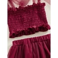 thumbnail image 5 of Bagilaanoe 2Pcs Little Girls Summer Clothes Toddler Sleeveless Crop Tops + Mesh Tutu Skirt 2T 3T 4T 5T 6T Kids Casual Skirt Set, 5 of 8