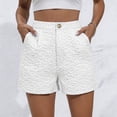 thumbnail image 5 of Siminsem Women's Linen Blend Bermuda Shorts High Waisted Button Front Shorts with Pockets Straight Leg Loose Fit Summer Beach Trousers Breathable Lightweight 2026, Silver, L, 5 of 6