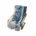 thumbnail image 4 of Sports Soft Flannel Fleece Throw Blanket, Concept of Sportsman Cycling on Grungy Background with Color Splashes, Cozy Plush for Indoor and Outdoor Use, 60" x 80", Blue Aqua Pale Green, by Ambesonne, 4 of 6