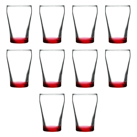 Shot Glasses 5.5 oz. Set of 10, Bulk Pack - Sampler, Great for Wedding, Party, Birthday, Events - Red