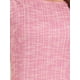 thumbnail image 5 of INSPIRE CHIC Vestido de cuerpo ajustado sin mangas de tweed con cuello barco para mujer en rosa intenso XS, 5 of 6