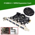 thumbnail image 3 of Tarjeta De Expansión Usb 3.0 Tarjeta De Expansión Pci-E Para Pc De Escritorio 5 Puertos Usb 3.0 Hub Adapter Extender, 3 of 5