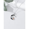 thumbnail image 4 of Dorunmo Father Daughter Necklace 925 Sterling Silver Black Crescent Moon Necklace I Love You to the Moon and Back Jewelry Gifts for Daughter from Father, 4 of 6