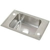 Elkay Drkr3119 Lustertone 31" Drop In Single Basin Stainless Steel Utility Sink - 2 Faucet