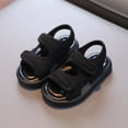 thumbnail image 4 of SROBPTY Sandals on, Kids Sandals, Toddler Sandals, Baby Girls Boys Children's Beach Shoes Soft Sole Toe Crash Sandals Roman Sandals, Black, 2 Years, 4 of 6