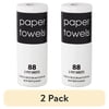 (2 pack) Black and White, 2-Ply Paper Towels, White, 88 Sheets