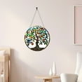 thumbnail image 4 of Tree of Life Stained Window Hanging Panel for Home Porch Kitchen Bedroom Inspirational Tree Design Green Translucent Acrylic Window Art Suncatcher, 4 of 5