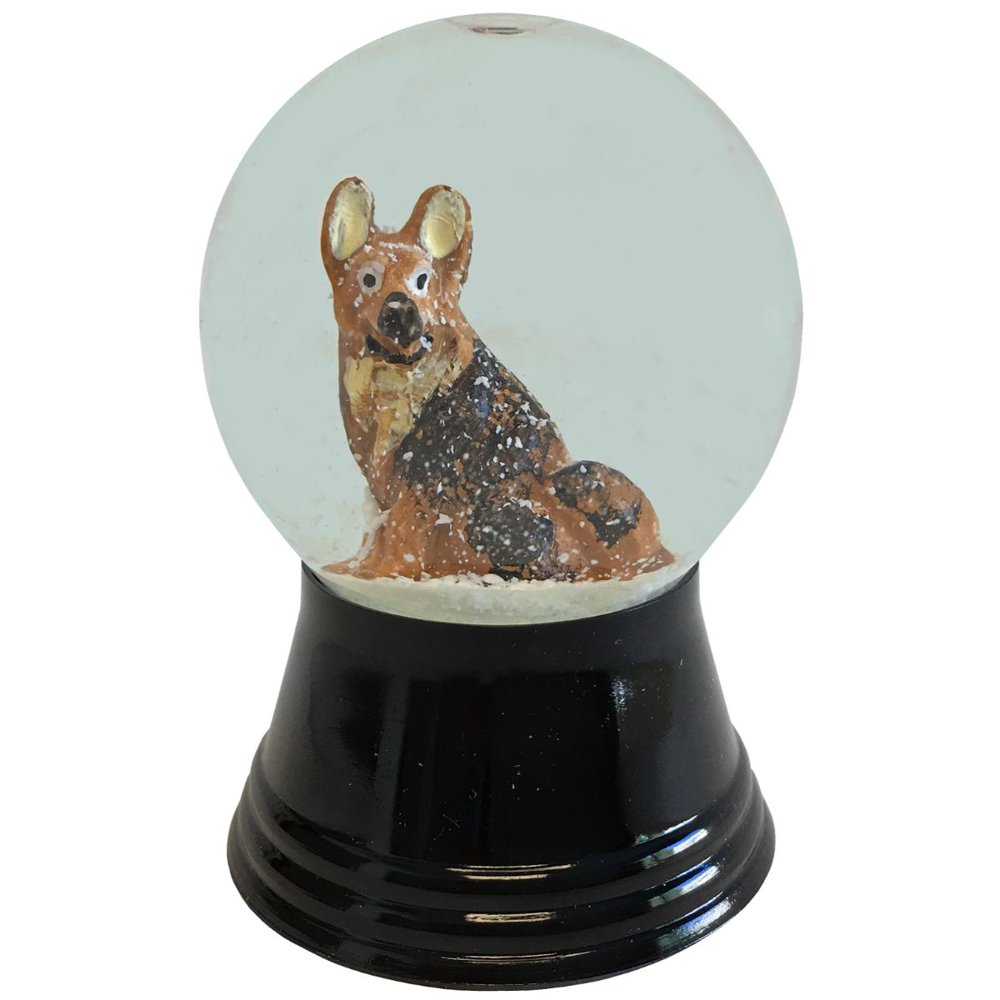 2.5" Black and Brown Perzy Snow Globe Small Dog Decoration Walmart